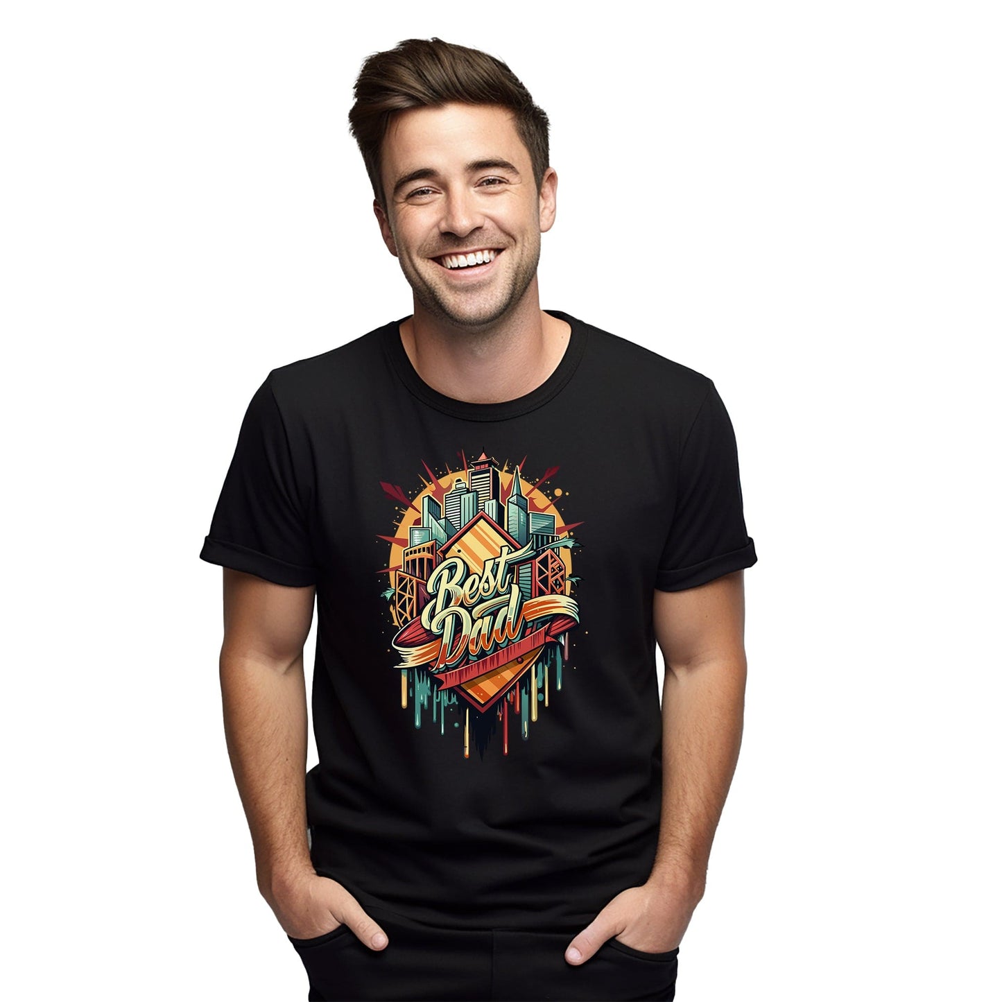 Best Dad City Skyline TShirt