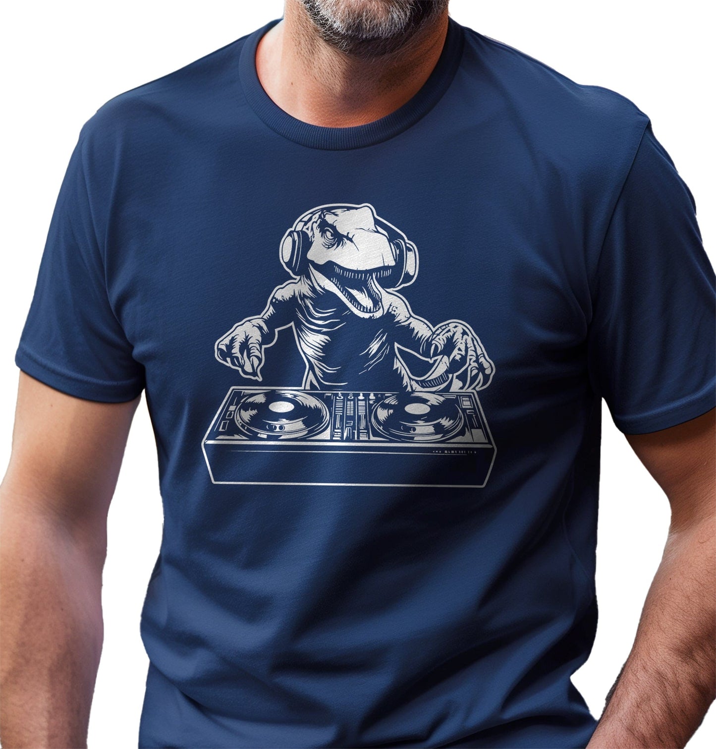 DJ Dino 1 - Turntable Tyrannosaurus T-shirt