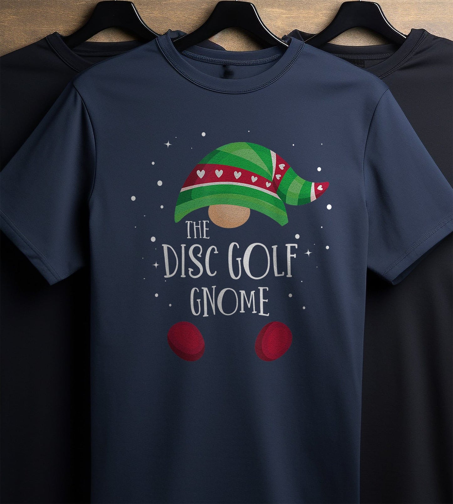 Disc Golf Gnome Family Christmas t-shirt