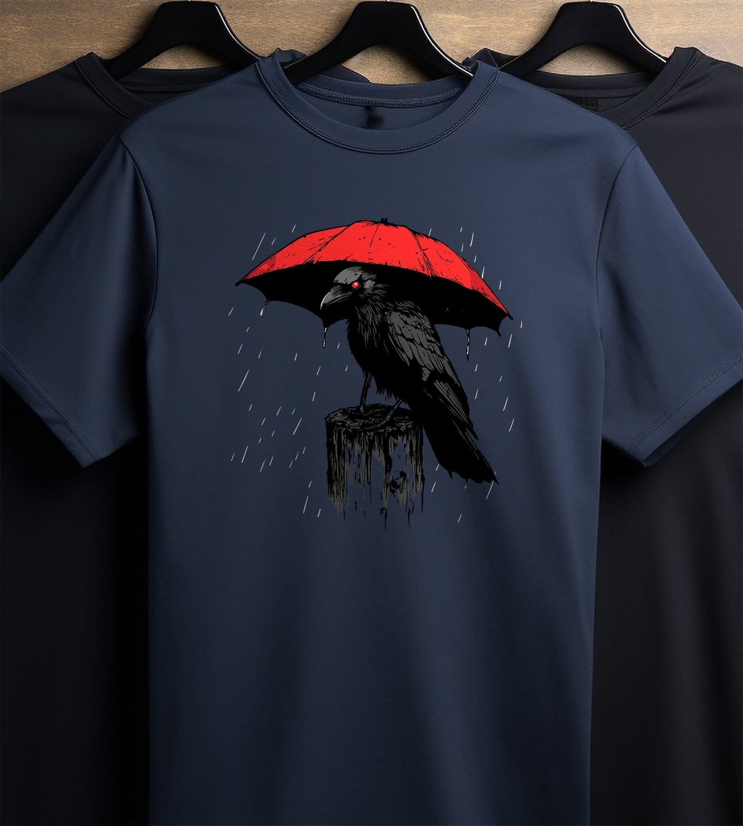 Raven Rain 1 T-Shirt - Quirky Crow