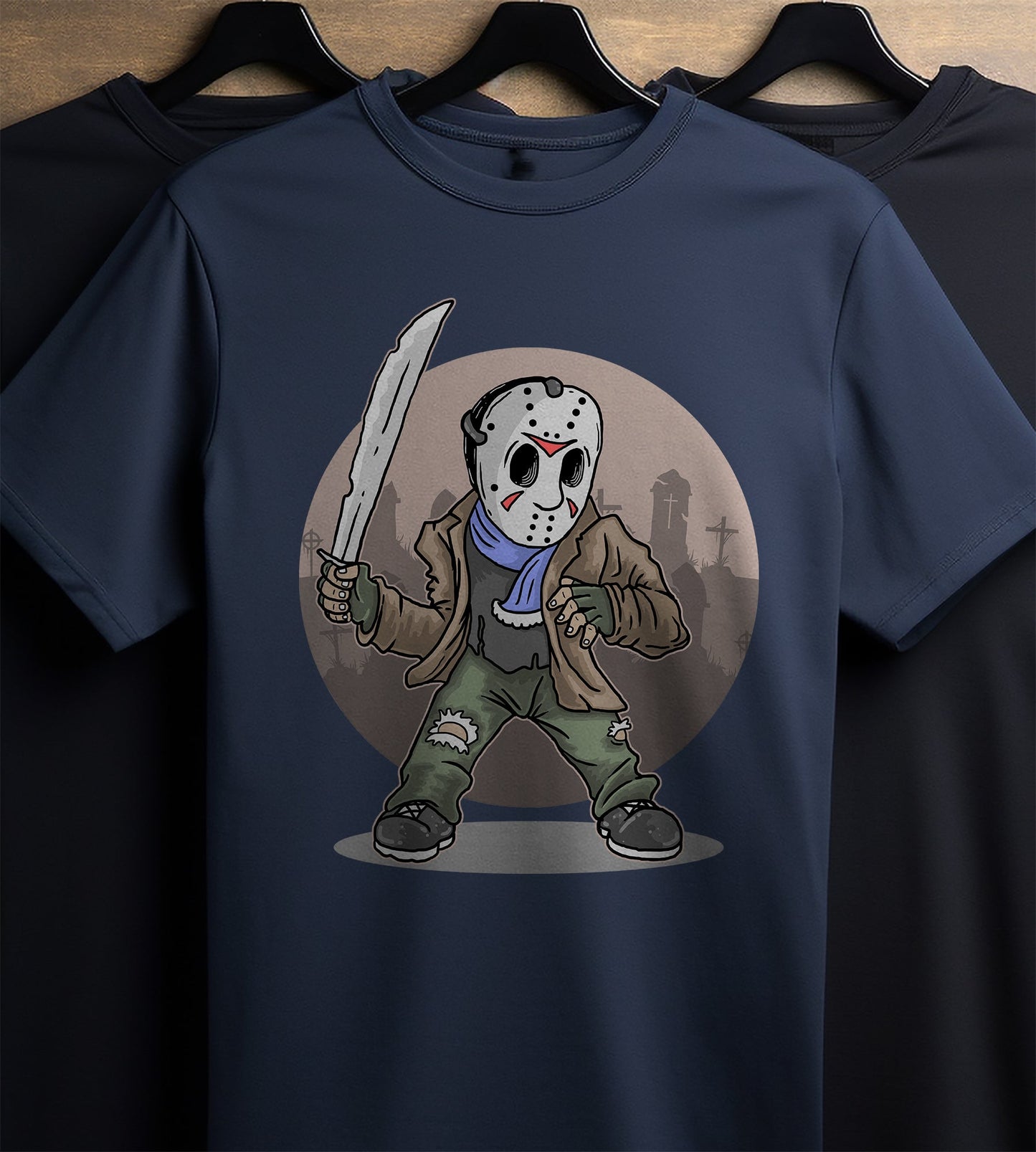 Jason Voorhees Cartoon Halloween T-Shirt