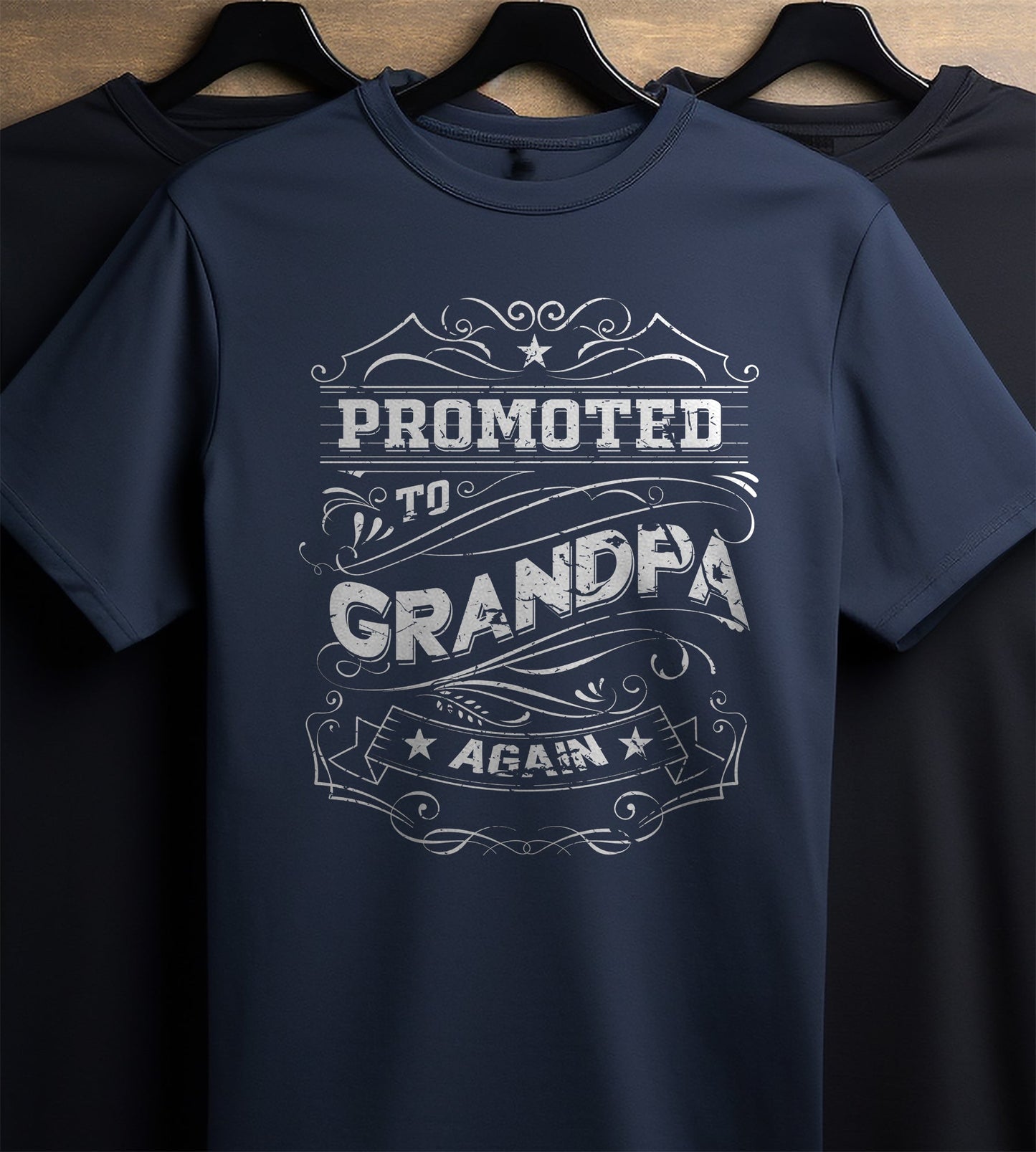 Promoted To Grandpa Again T-Shirt