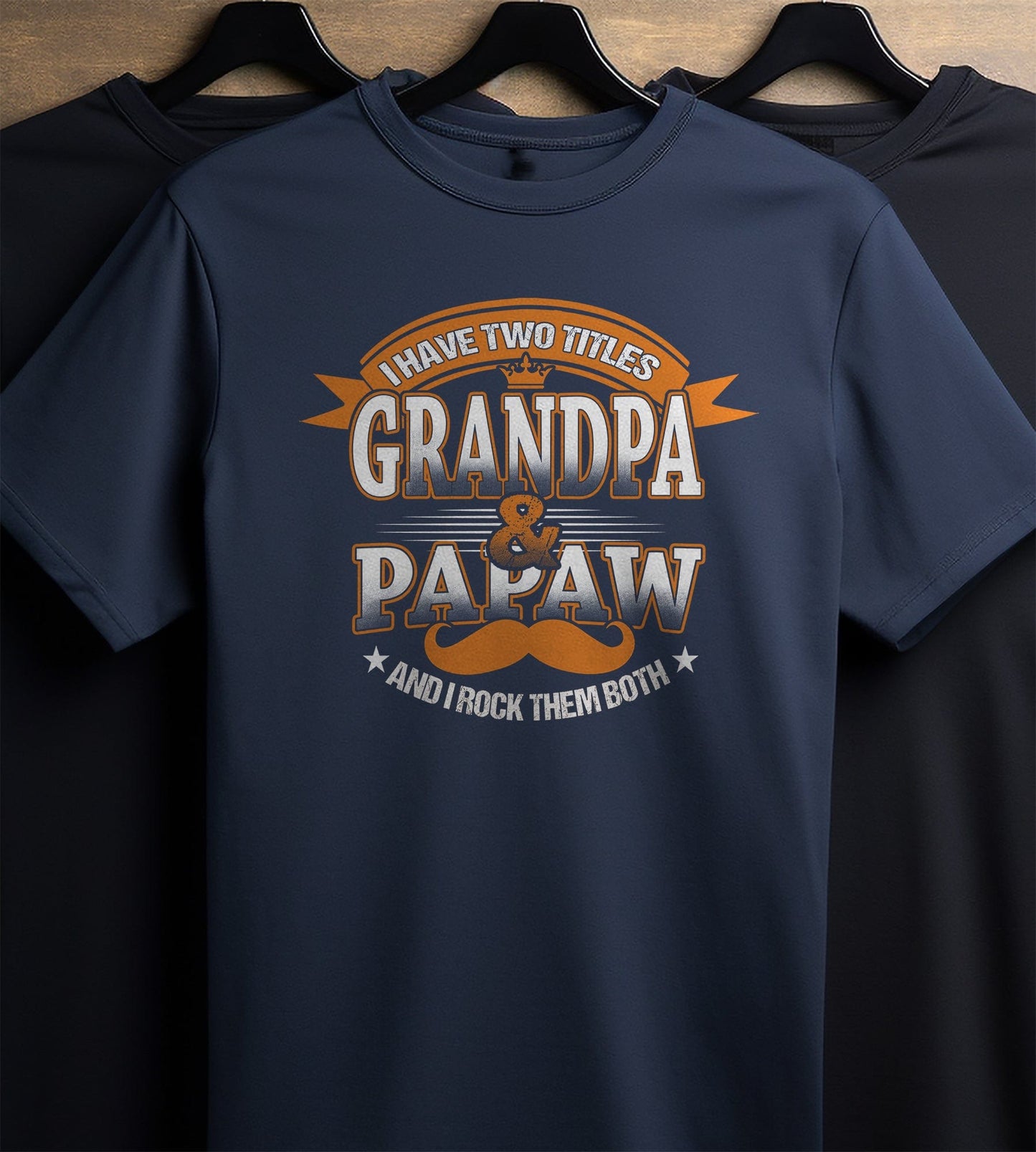 Grandpa and Papaw Mustache T-Shirt