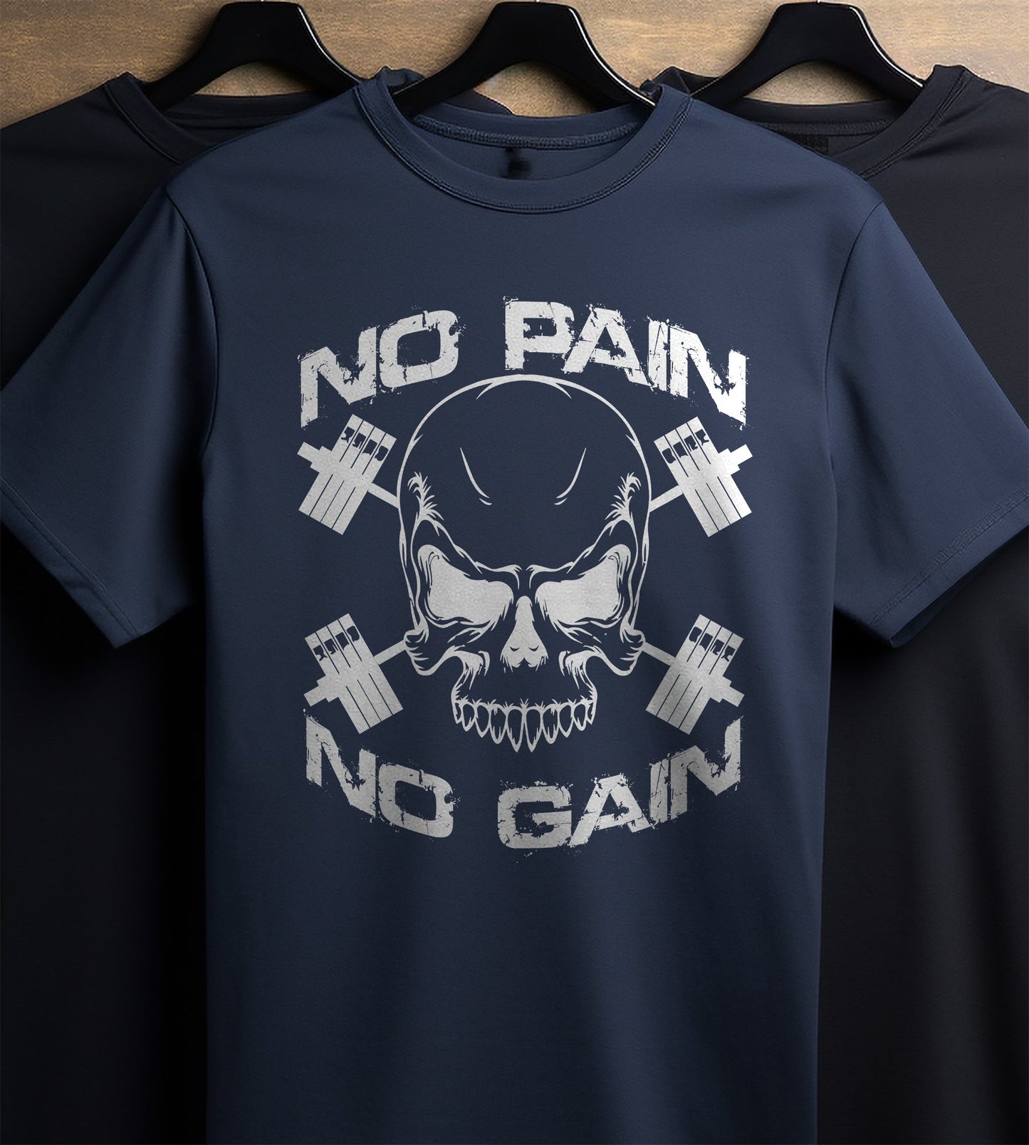 No Pain, Gain Skull T-Shirt