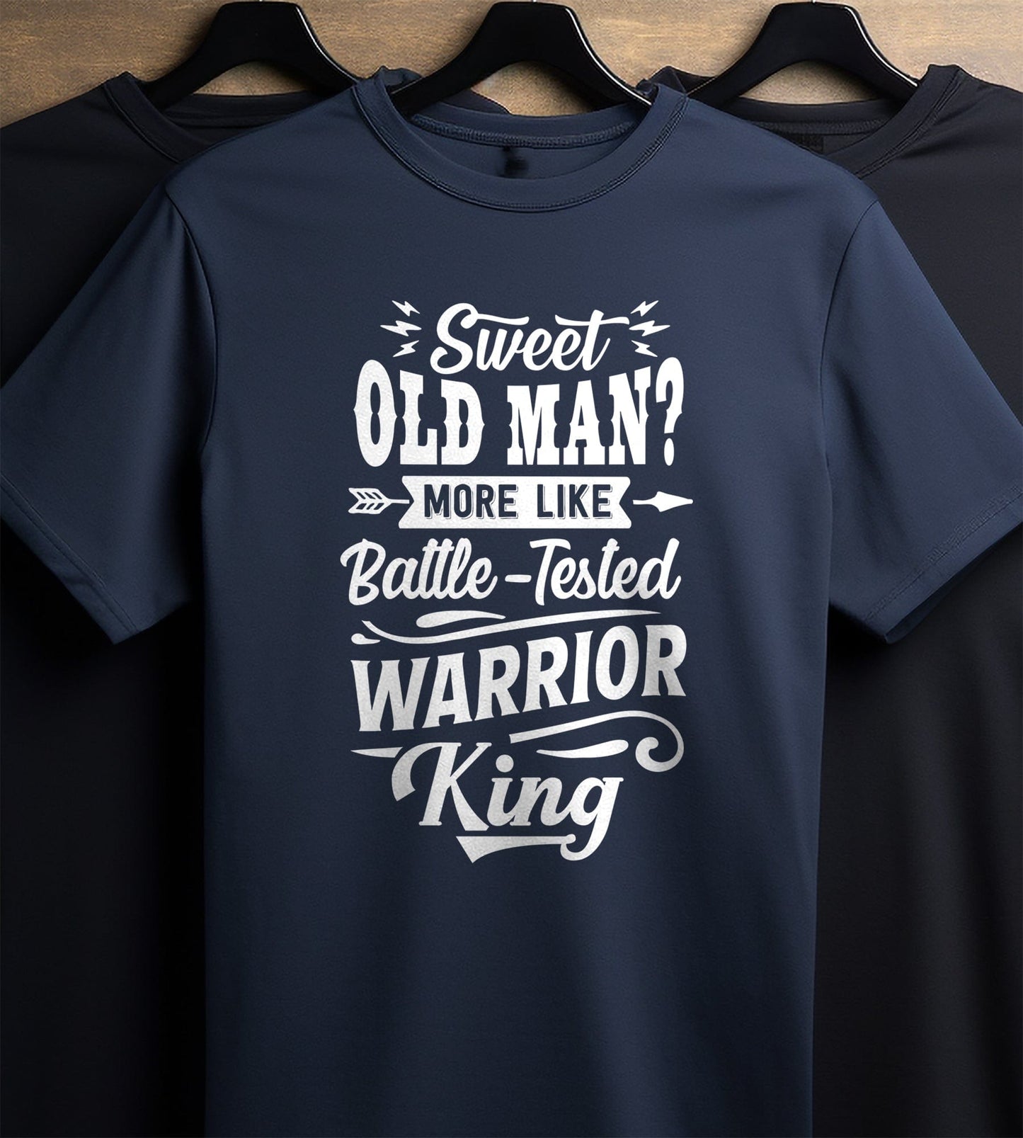 Old Man Warrior King t-shirt