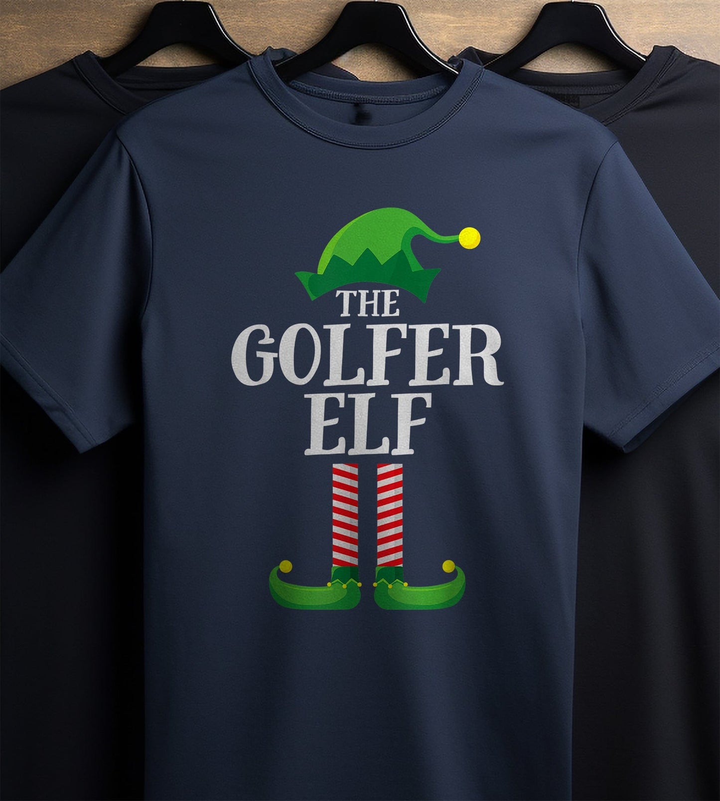 Golfer Elf Matching Family t-shirt