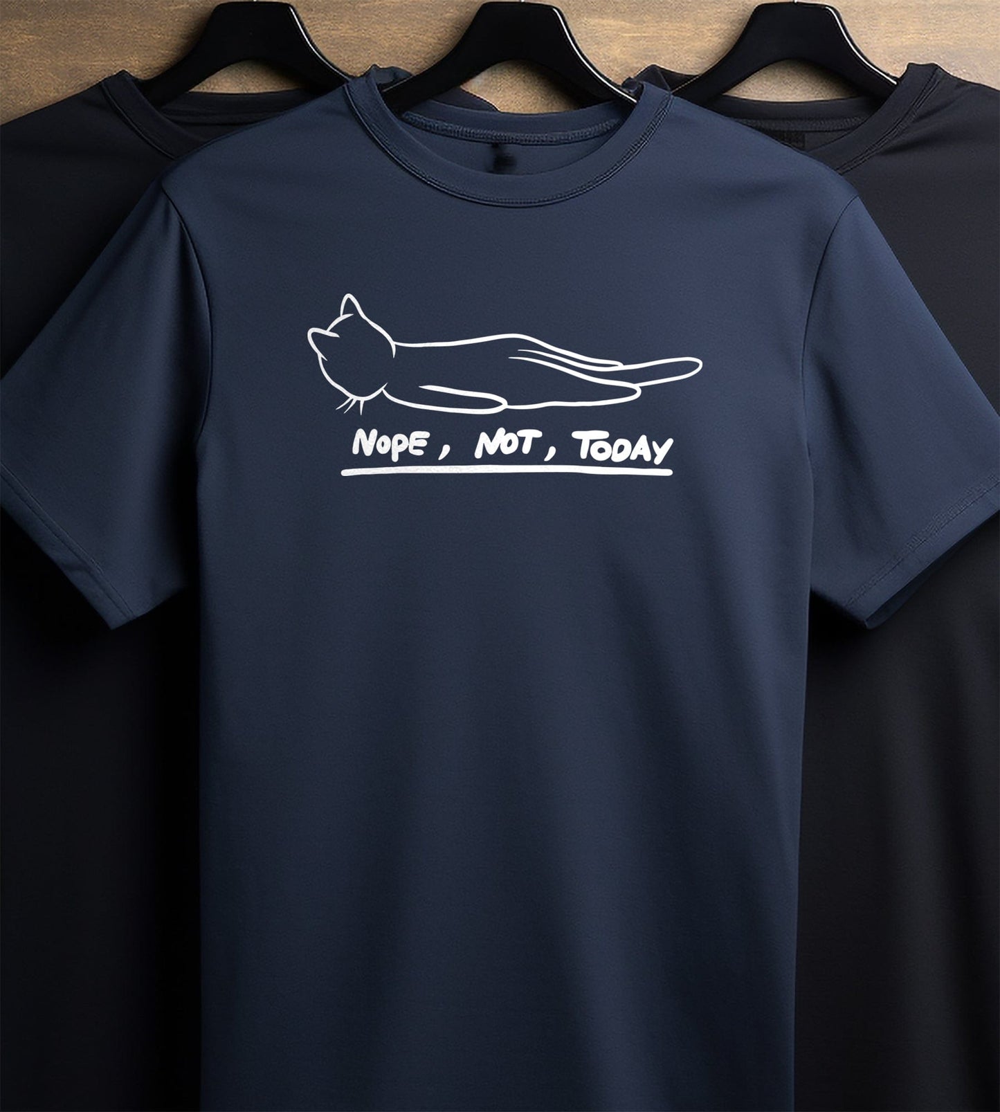 Nope Not Today Cat T-shirt - Lazy &