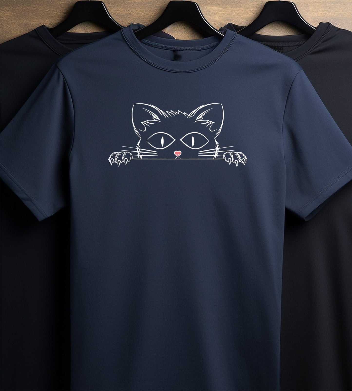 Peeping Cat T-Shirt for the Sneaky