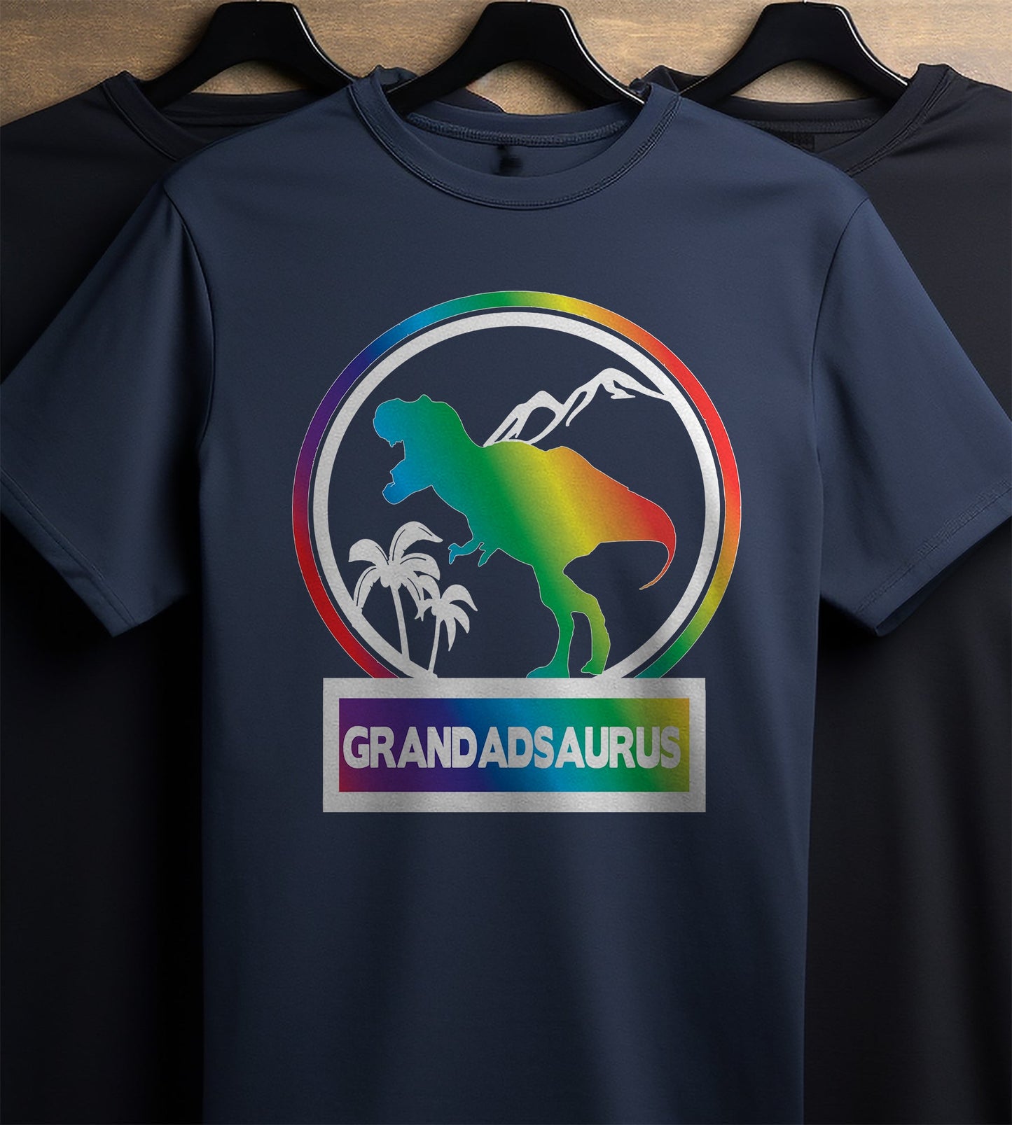Rainbow Grandadsaurus T-shirt