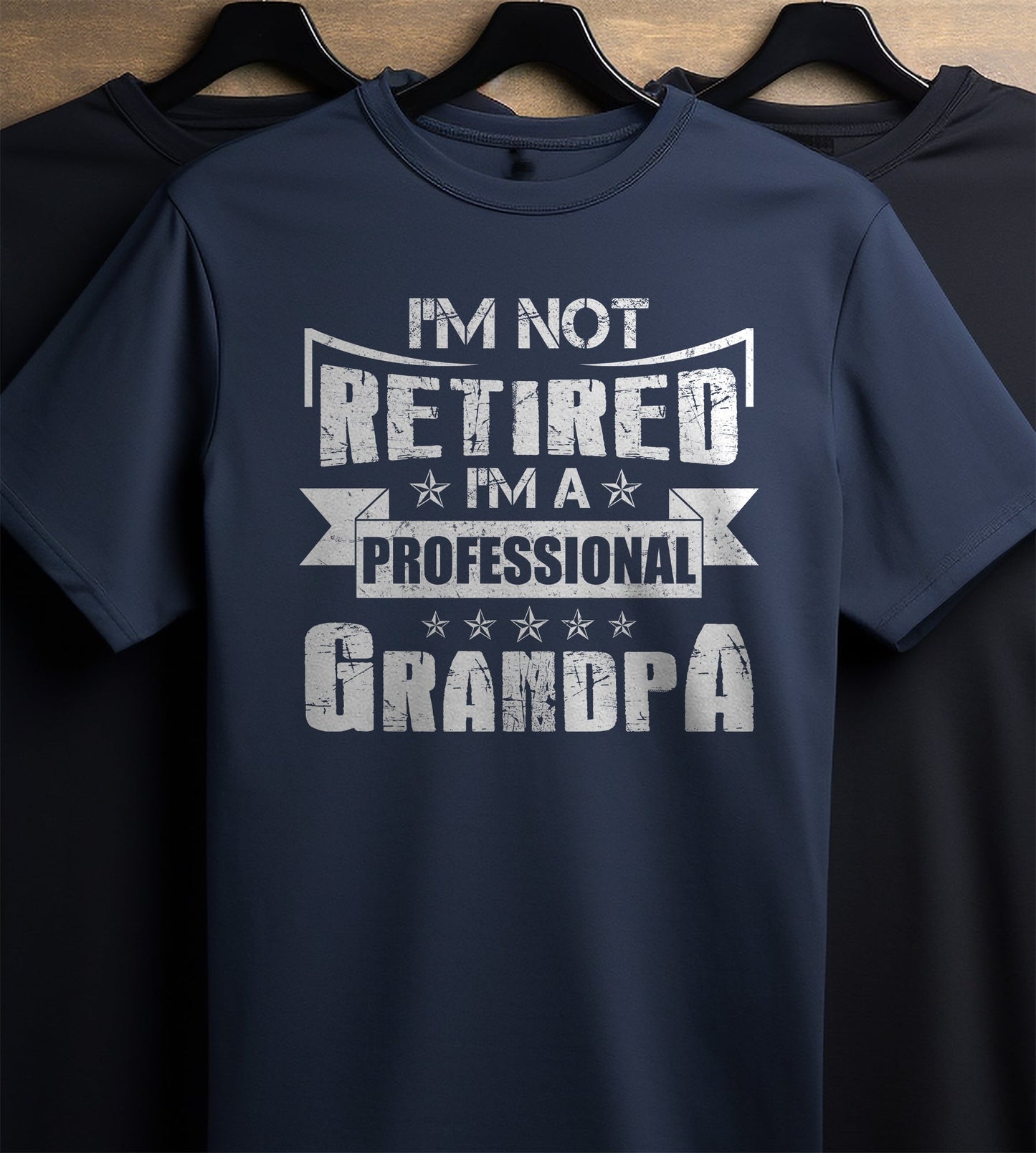 Retired Pro Grandpa Stars T-Shirt