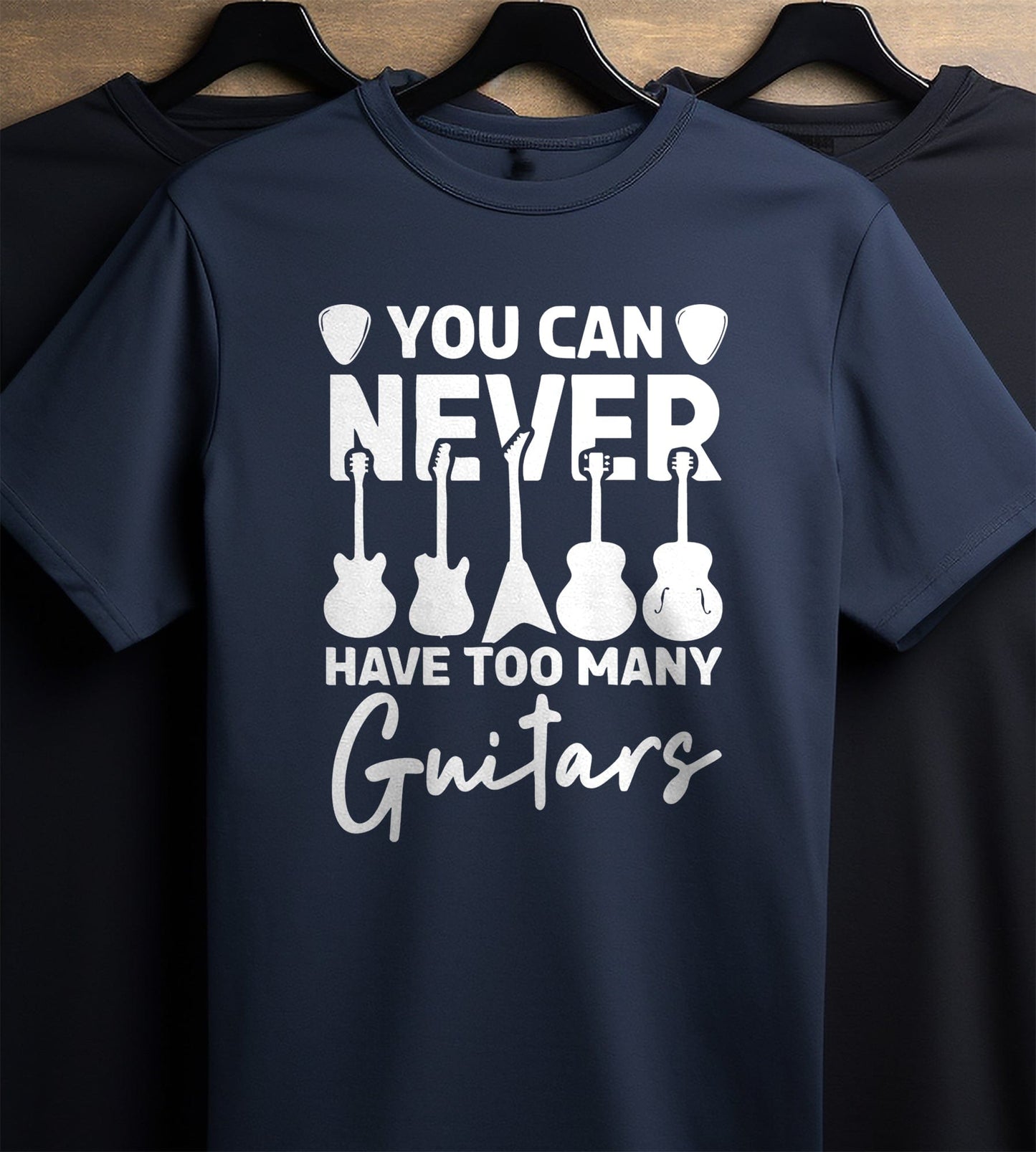 Too Many Guitars 1 T-Shirt - Strum Up