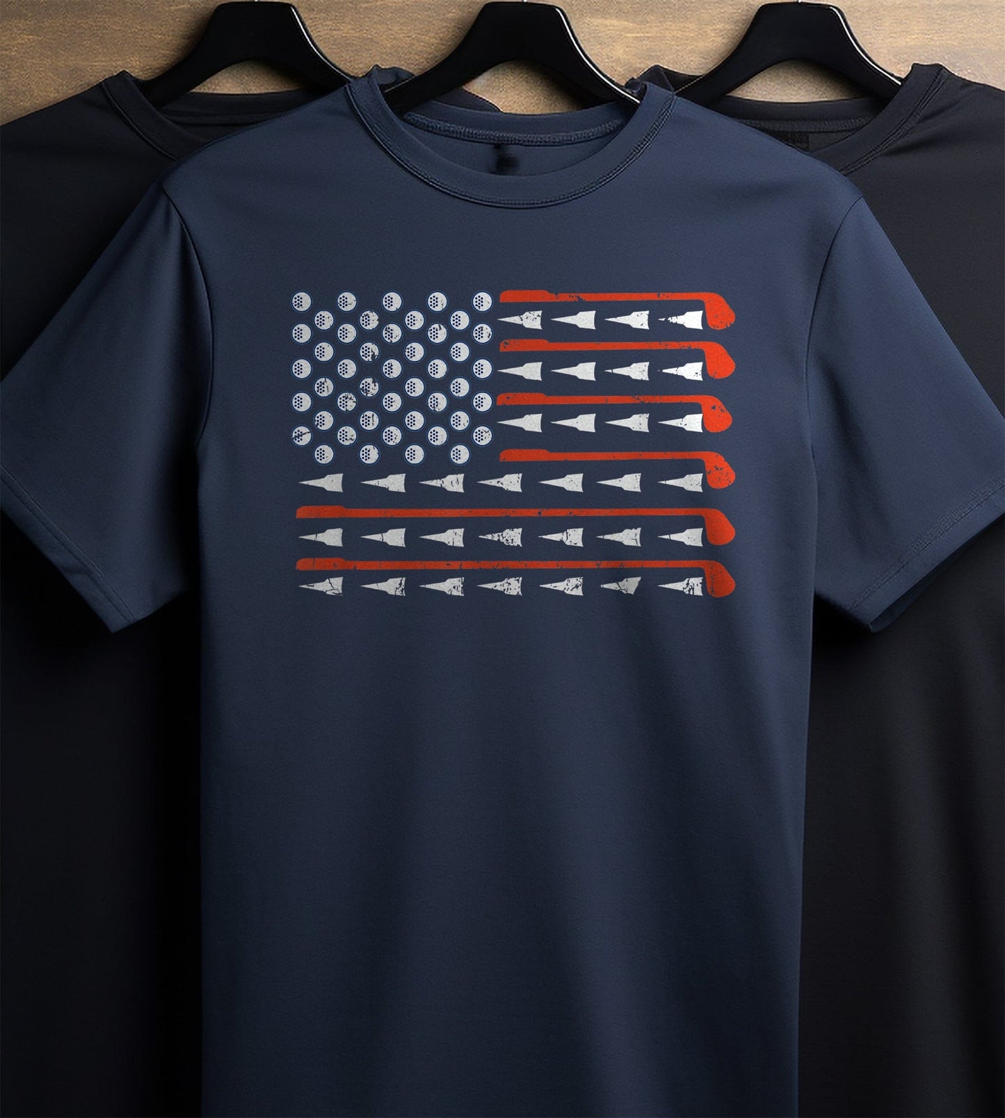 American Flag Golf T-Shirt