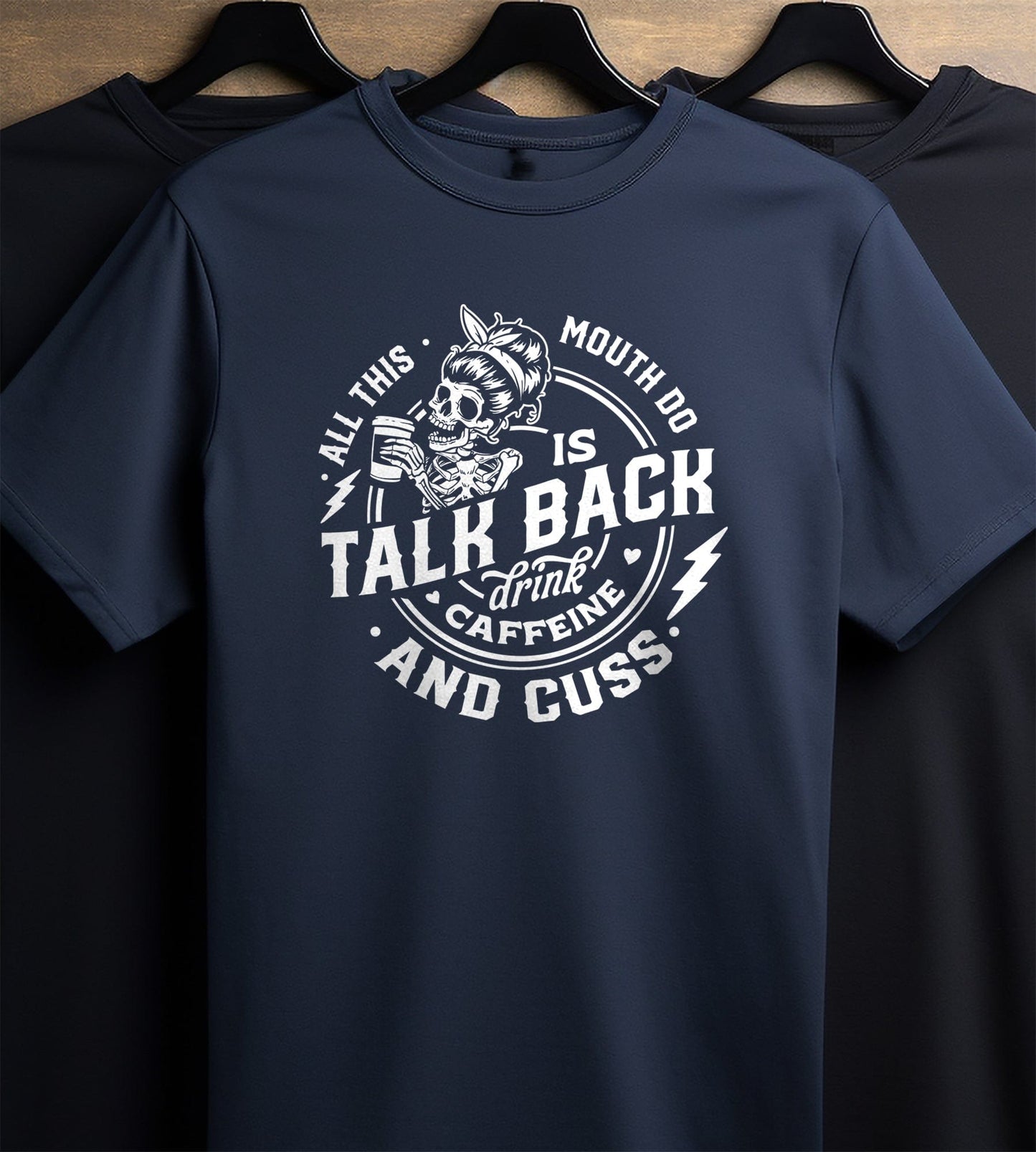 Talk Back & Cuss Black T-shirt