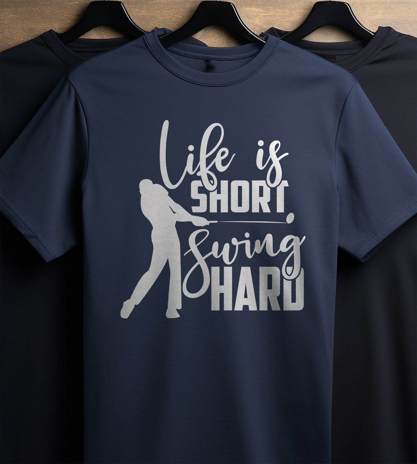 Golf-81 T-shirt Swing Hard, Life's Short