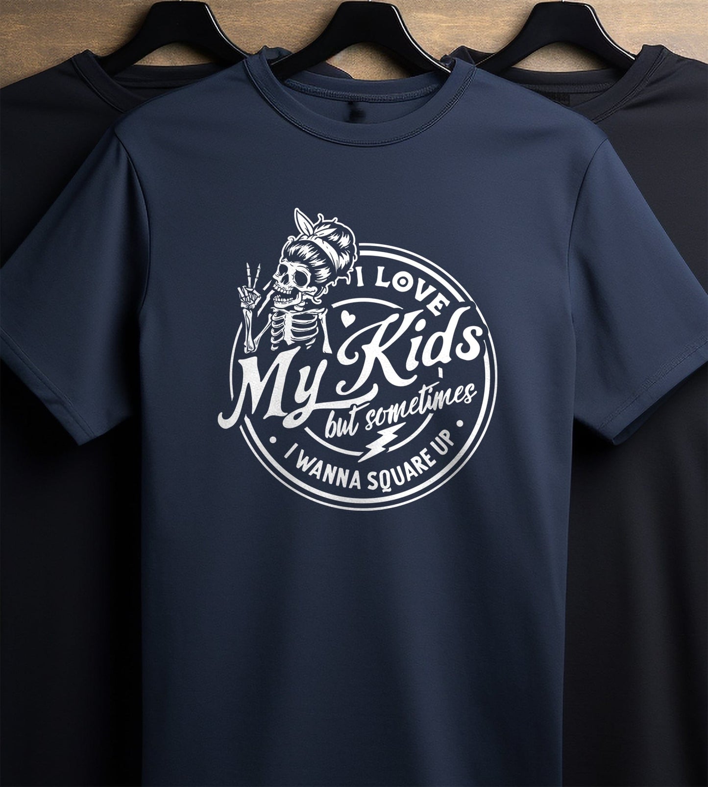 I Love My Kids, Who Knew Skeletons Could Care? T-shirt