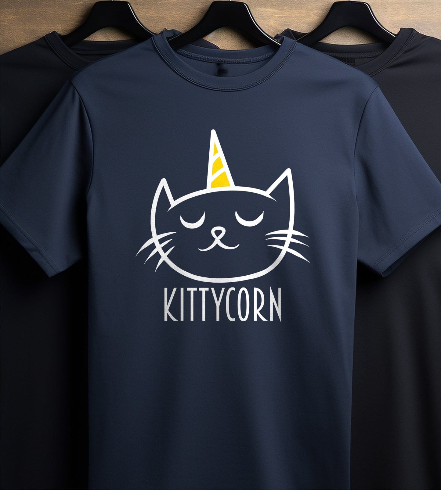 Kittycorn for Black T-shirt -