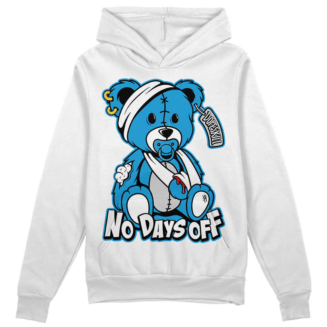 Military Blue 4s DopeSkill Hoodie Sweatshirt Hurt Bear Graphic