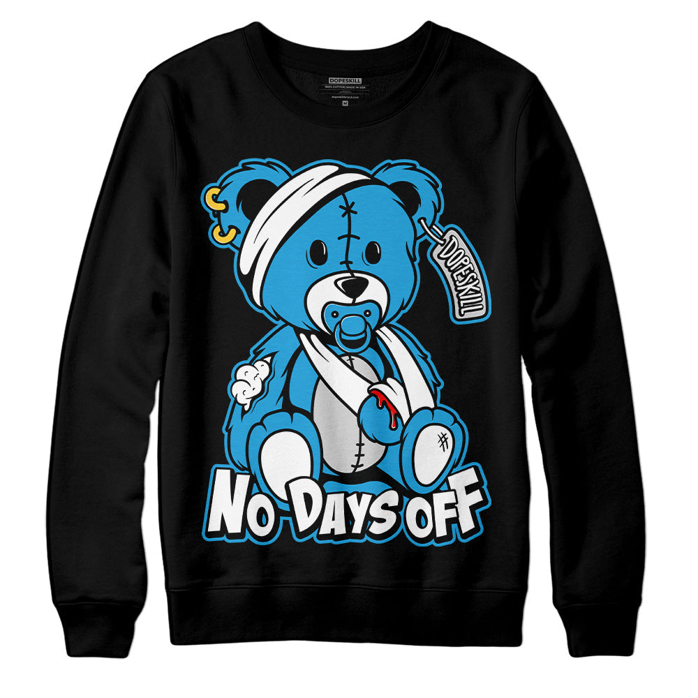 Military Blue 4s DopeSkill Sweatshirt Hurt Bear Graphic