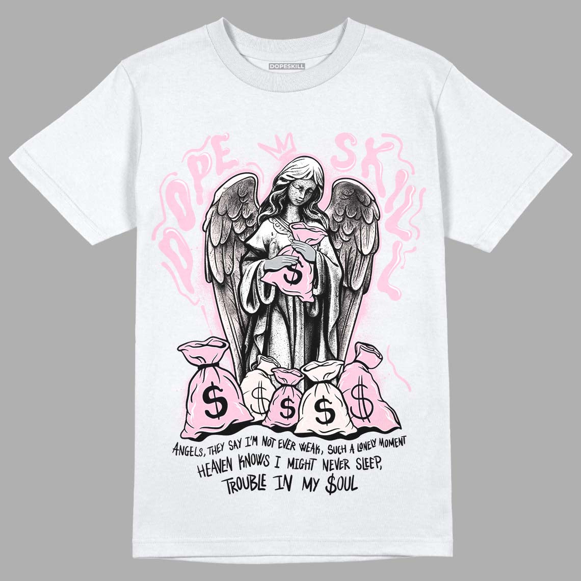 Dunk Low Pink Foam DopeSkill T-Shirt Angels Graphic