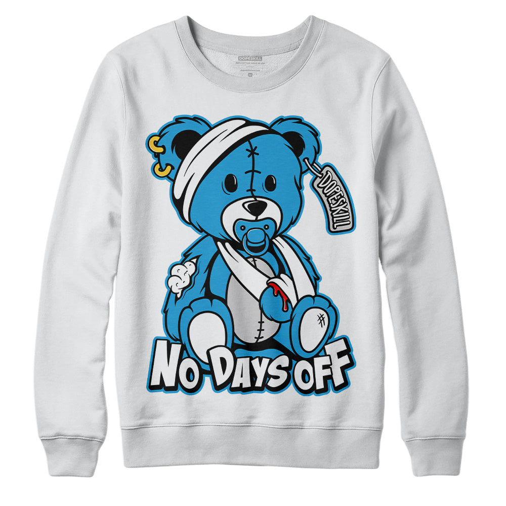 Military Blue 4s DopeSkill Sweatshirt Hurt Bear Graphic