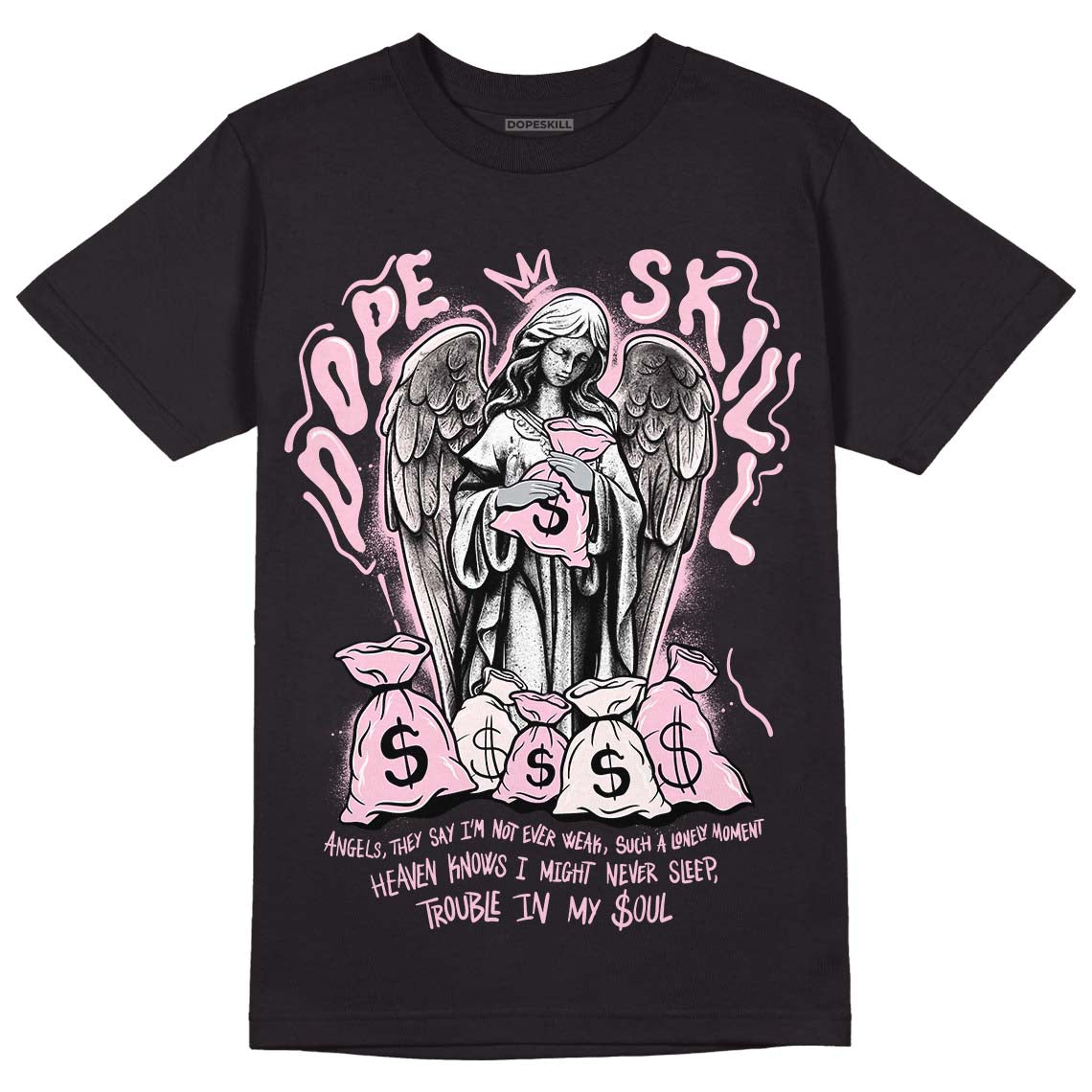 Dunk Low Pink Foam DopeSkill T-Shirt Angels Graphic
