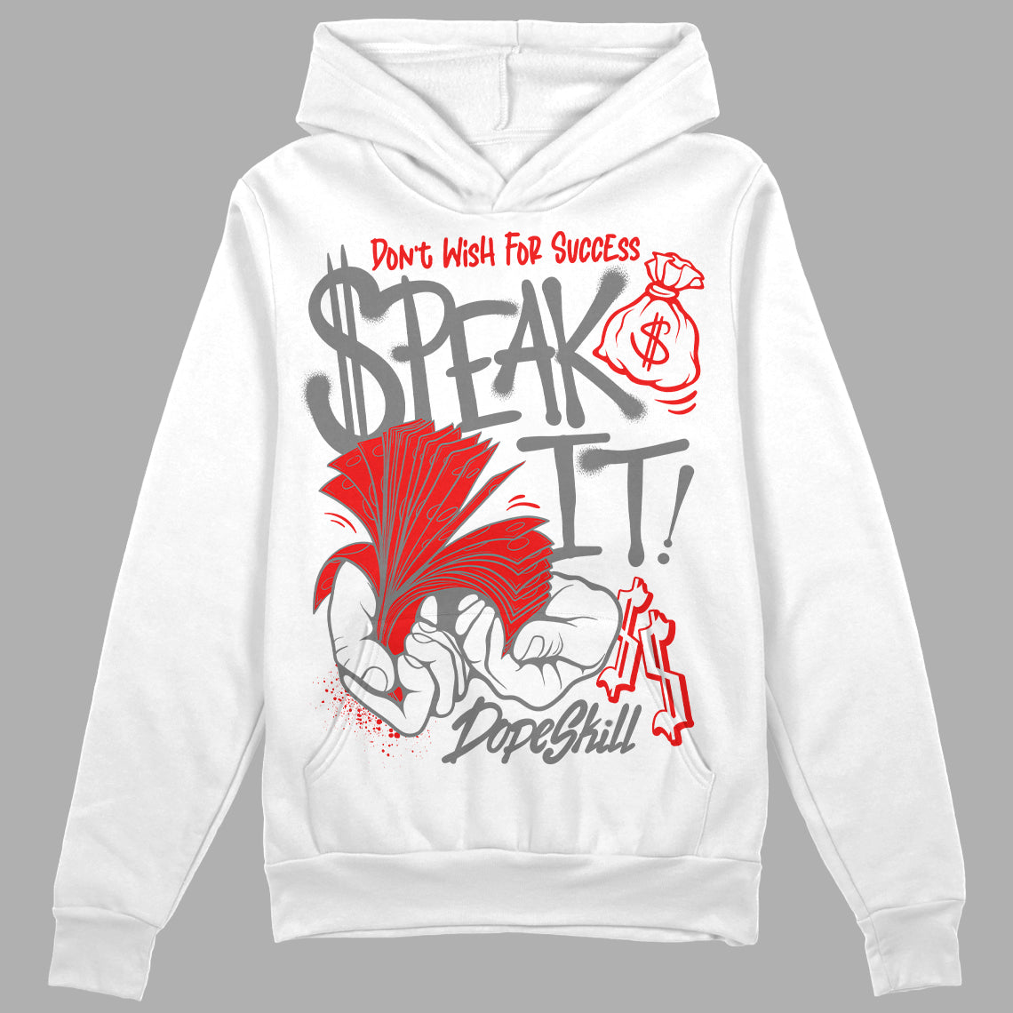 Grey Collection DopeSkill Hoodie Sweatshirt Speak It Graphic