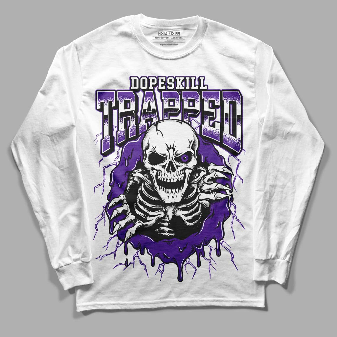 PURPLE Collection DopeSkill Long Sleeve T-Shirt Trapped Halloween Graphic