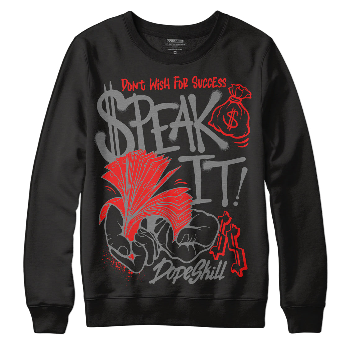 Grey Collection DopeSkill Sweatshirt Speak It Graphic
