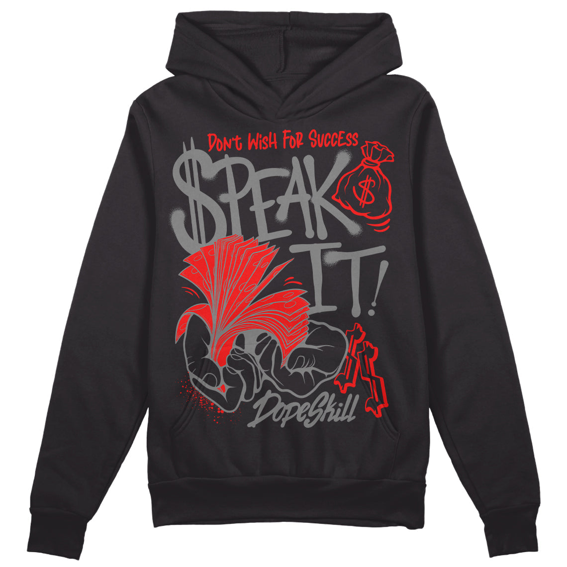Grey Collection DopeSkill Hoodie Sweatshirt Speak It Graphic