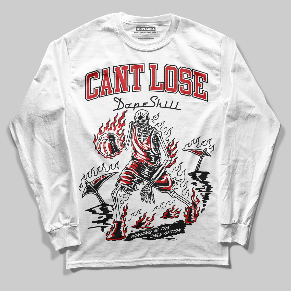 Black Cement 3s DopeSkill Long Sleeve T-Shirt Cant Lose Graphic