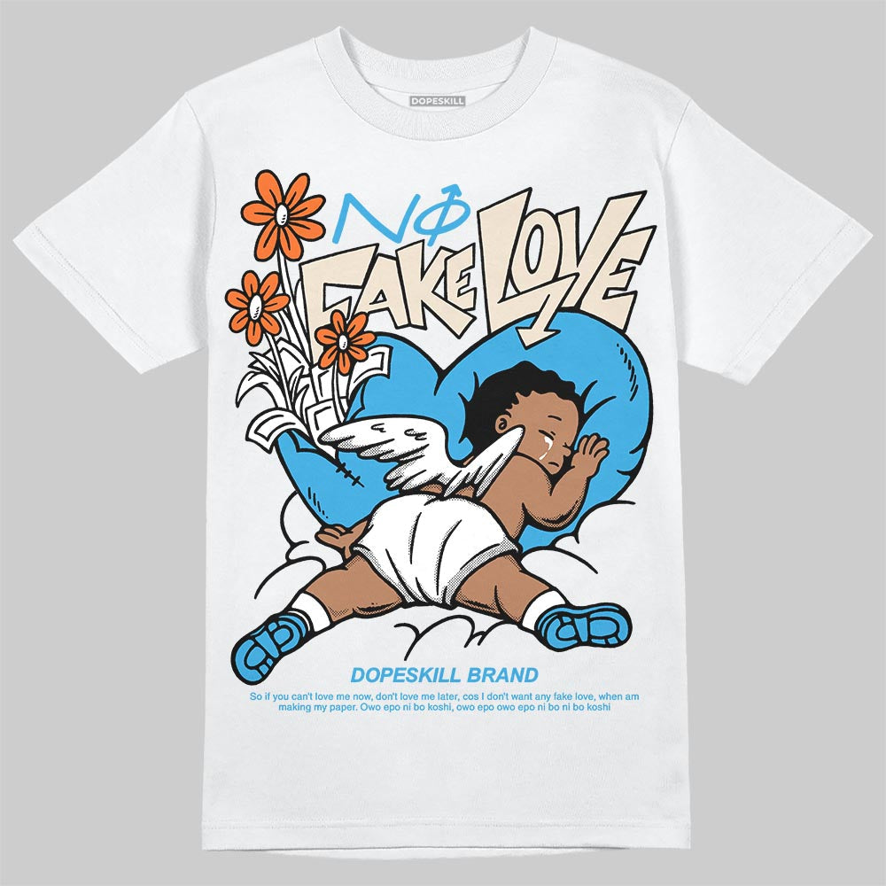 UNC Reimagined 1s DopeSkill T-Shirt No Fake Love Graphic