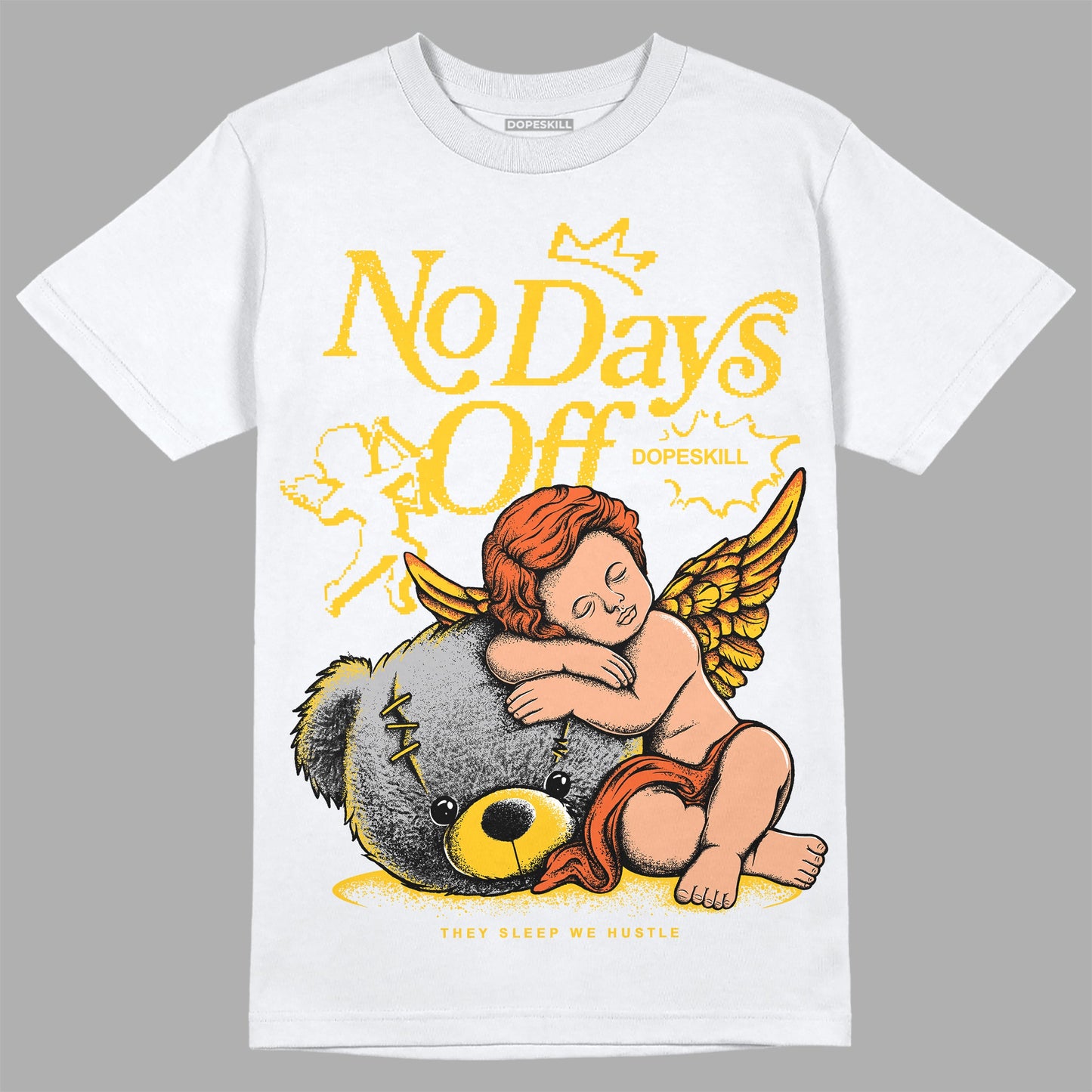 Yellow Collection DopeSkill T-Shirt New No Days Off Graphic