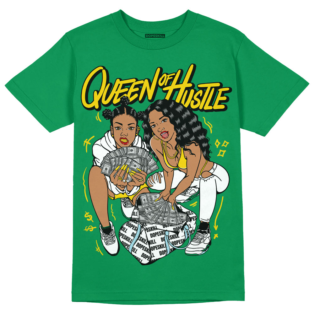 Lucky Green 5s DopeSkill Green T-shirt Queen Of Hustle Graphic