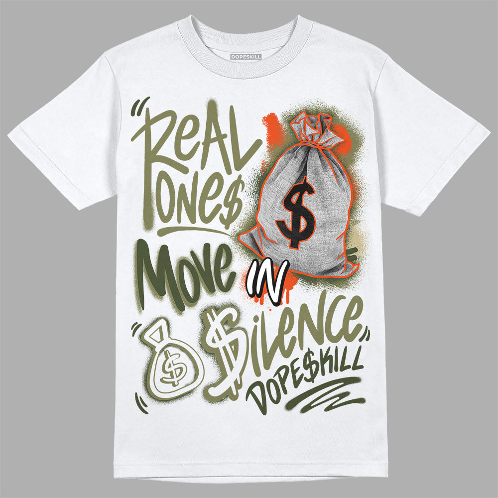 Olive Collection DopeSkill T-Shirt Real Ones Move In Silence Graphic