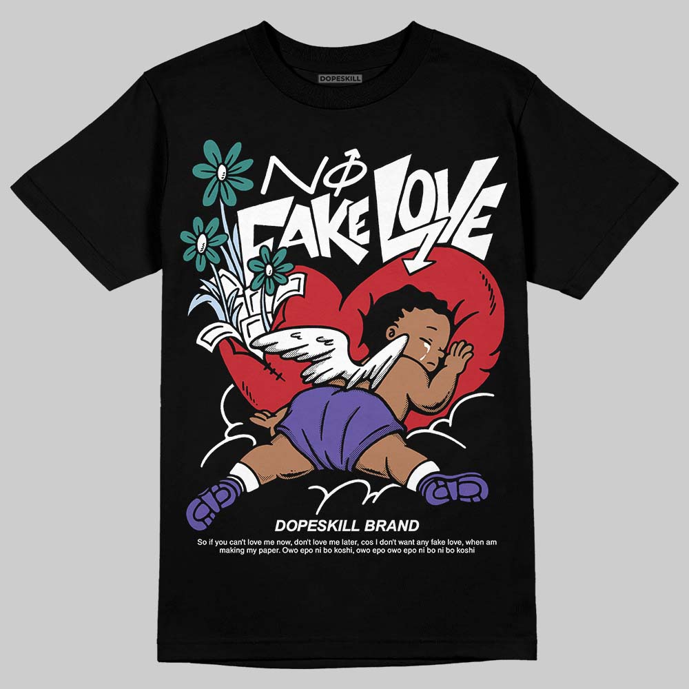 Grape 5s DopeSkill T-Shirt No Fake Love Graphic