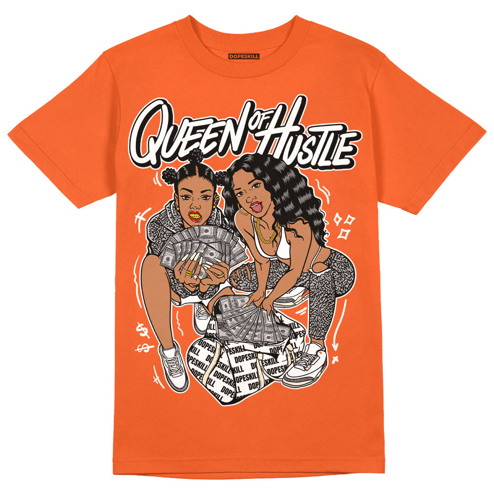 Georgia Peach 3s DopeSkill Orange T-shirt Queen Of Hustle Graphic