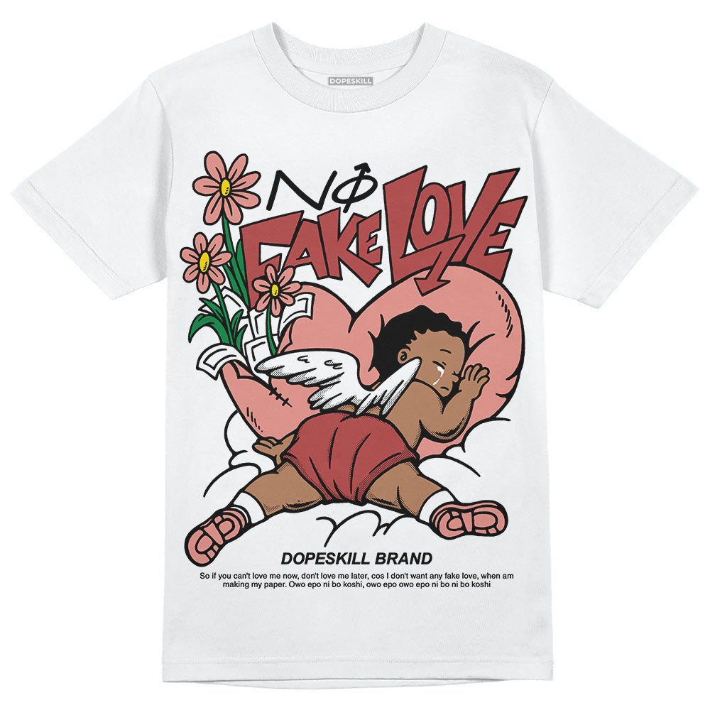 Dune Red 13s DopeSkill T-Shirt No Fake Love Graphic