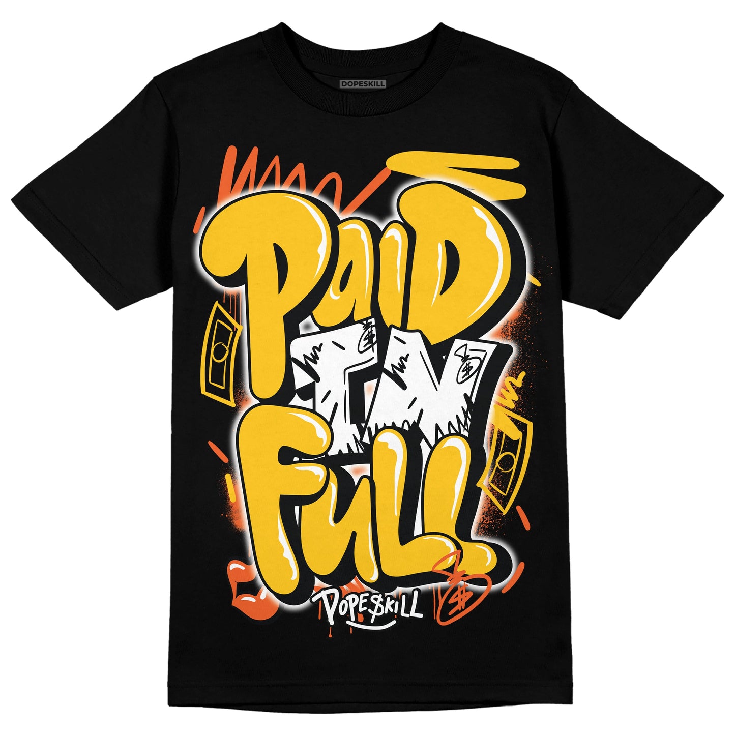 Yellow Collection DopeSkill T-Shirt New Paid In Full Graphic
