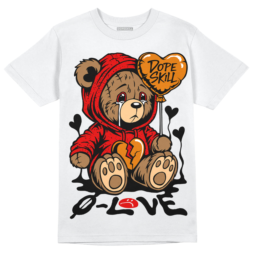 Red Cement 4S DopeSkill T-Shirt Broken Bear Graphic