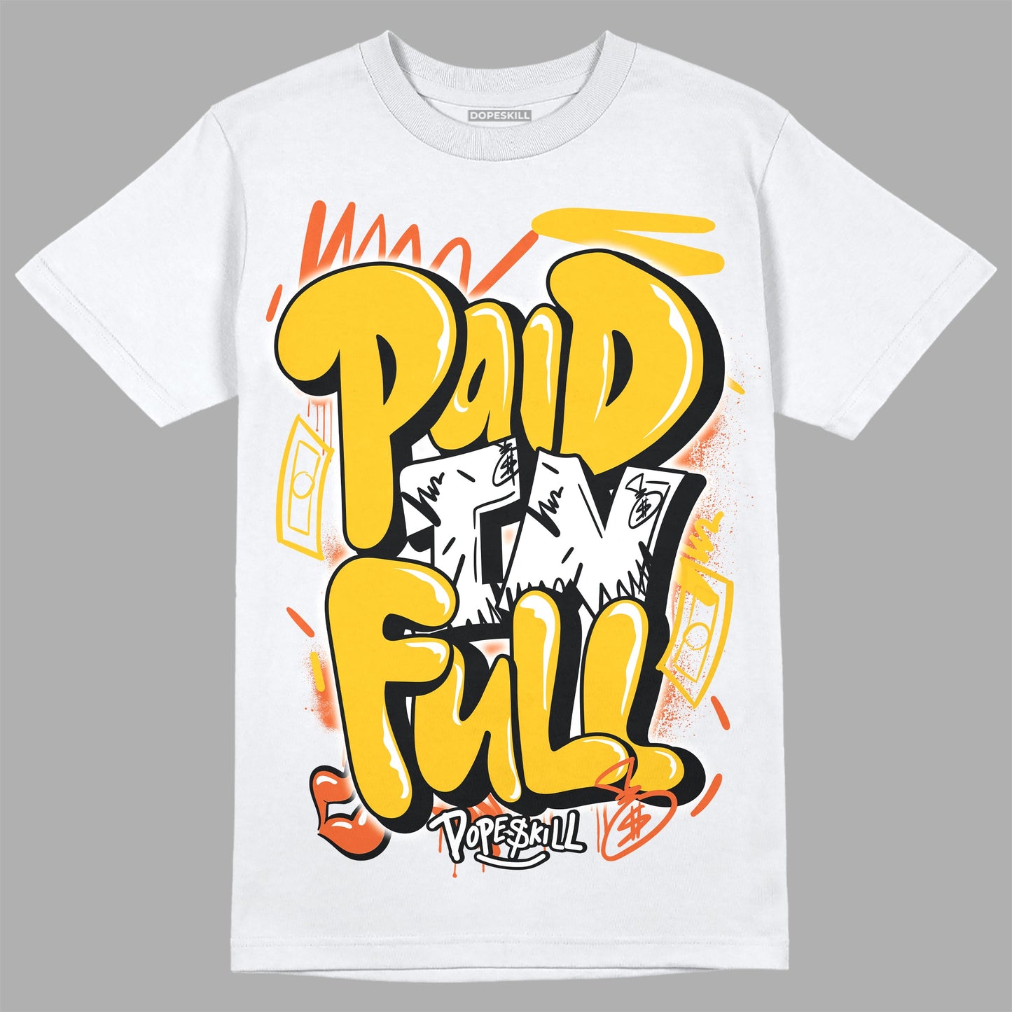 Yellow Collection DopeSkill T-Shirt New Paid In Full Graphic
