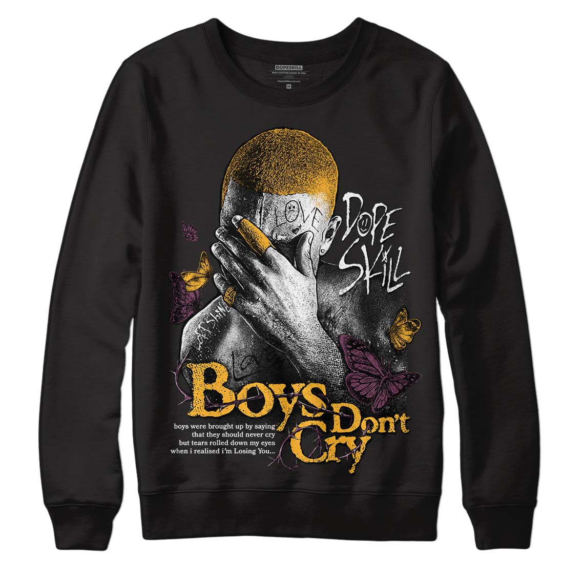Brotherhood 1s High OG DopeSkill Sweatshirt Boys Don't Cry Graphic