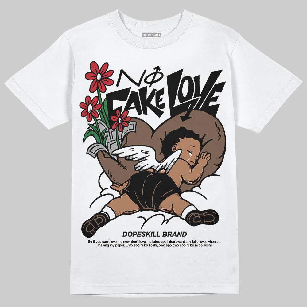 Olive 9s DopeSkill T-Shirt No Fake Love Graphic