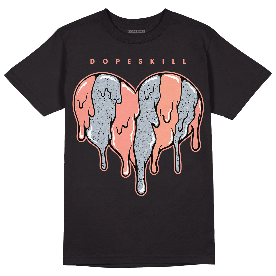 Crimson Bliss 5s DopeSkill T-Shirt Slime Drip Heart Graphic