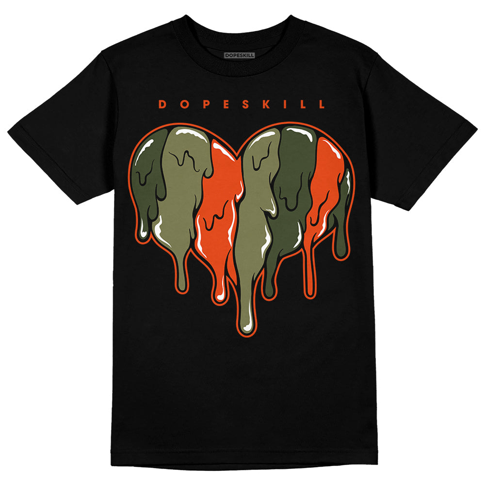Olive Collection DopeSkill T-Shirt Slime Drip Heart Graphic
