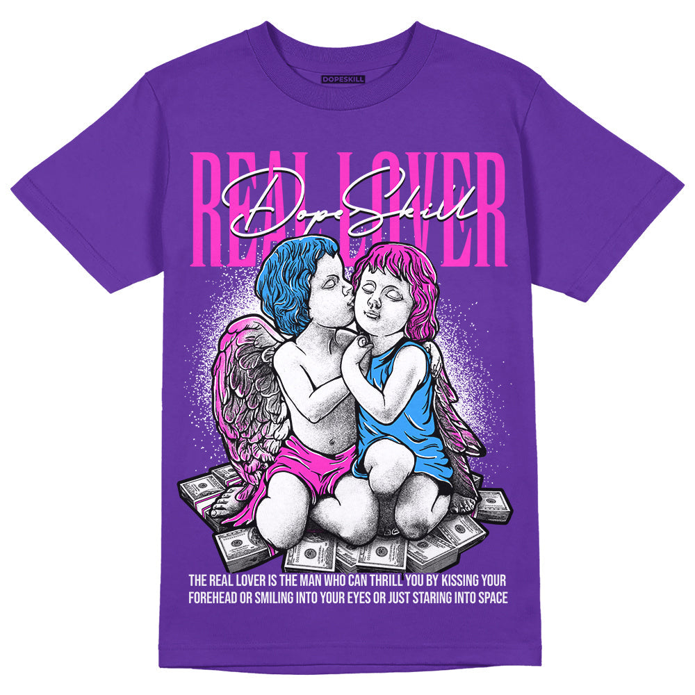 Dunk Purple Championship Court White DopeSkill Purple T-shirt Real Lover Graphic