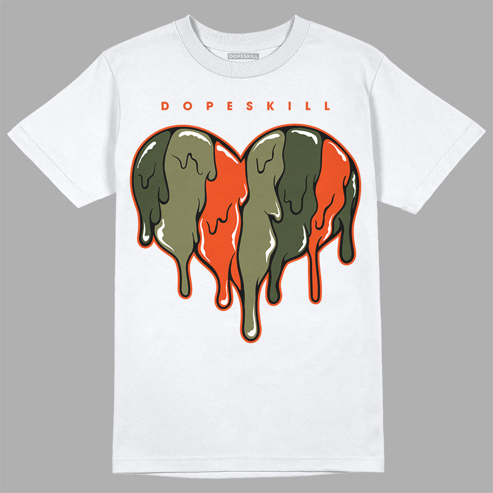 Olive Collection DopeSkill T-Shirt Slime Drip Heart Graphic