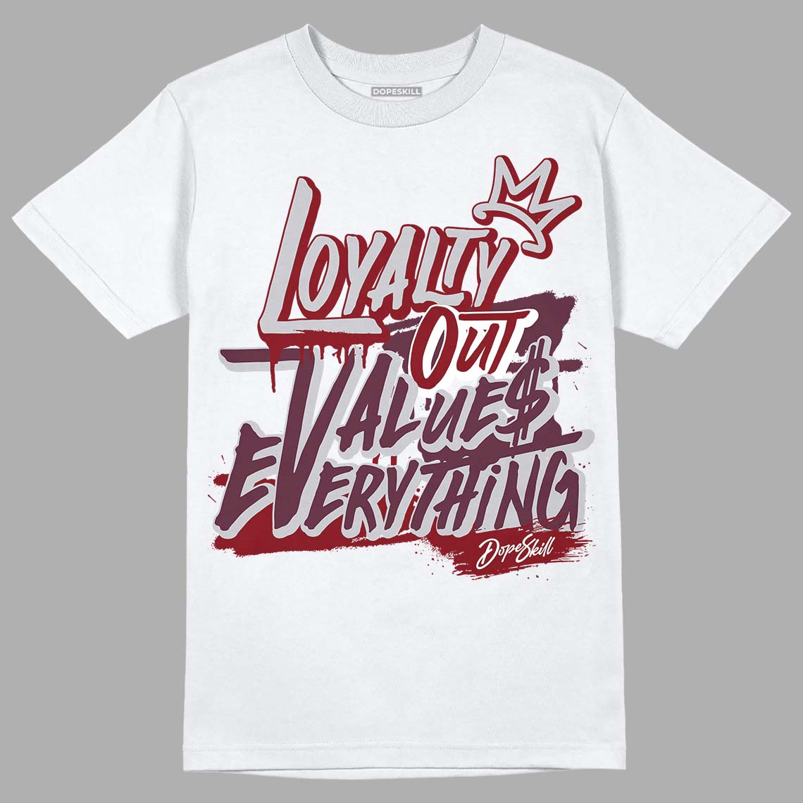 Burgundy 5s DopeSkill T-Shirt LOVE Graphic