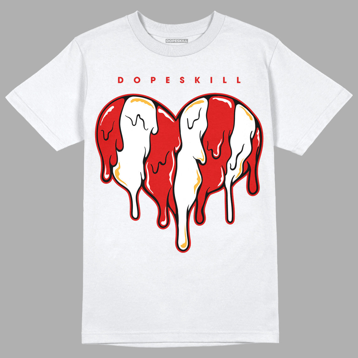 Dunk Low Gym Red DopeSkill T-Shirt Slime Drip Heart Graphic