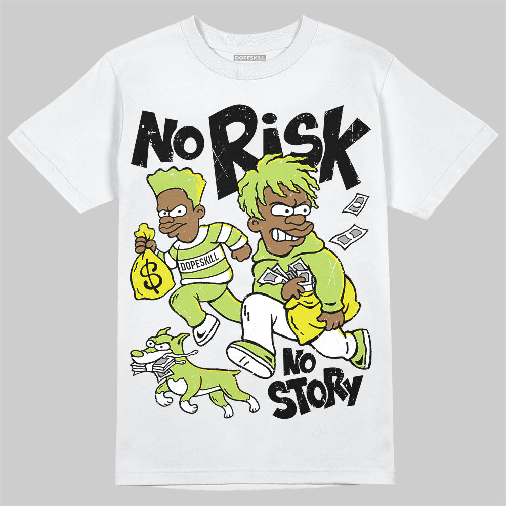 Bright Cactus 13s DopeSkill T-Shirt No Risk No Story Graphic