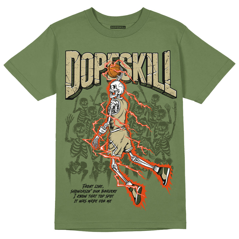 Olive Collection DopeSkill Olive T-shirt Thunder Dunk Graphic